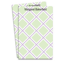 Green and Lavender Lattice Notepads