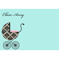 Pink Fancy Carriage Flat Note Cards