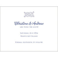 Nautical Knot Letterpress Save the Date Cards