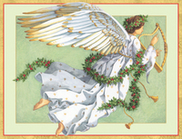 Angel with Harp Holiday Cards