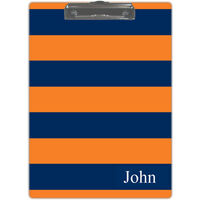 Orange & Navy Stripe Clipboard