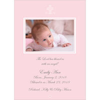 Pink Photo Birth Announcements
