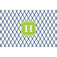 Bamboo Navy and Green Placemats