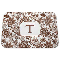 Classic Floral Brown Glass Cutting Board