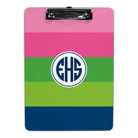 Bold Stripe Pink, Green and Navy Clipboards