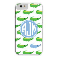 Blue Alligator Repeat iPhone Hard Case