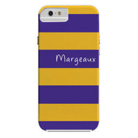 Purple and Gold Stripe iPhone Hard Case