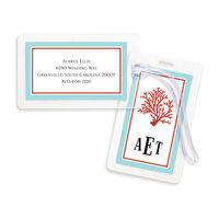 Coral Luggage Tags