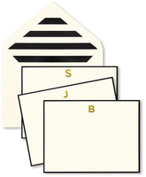 Monogram Initial Flat Note Cards
