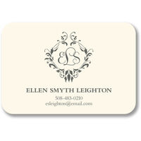 Monogram Calling Cards with Rounded Corners