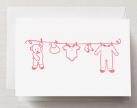 Letterpress Clothesline Boxed Note Cards