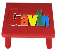 Red Gavin Puzzle Step Stool