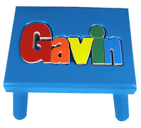 Blue Gavin Puzzle Step Stool