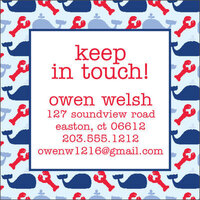 Nautical Whales and Lobsters Camp Calling Cards