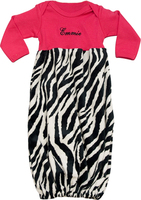 Zebra Infant Snuggle Gown