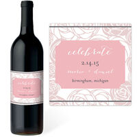 Pink Roses Wine Labels