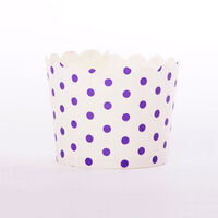 Purple Dot Small Baking Cups