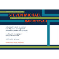 Lines Bar Mitzvah Invitations