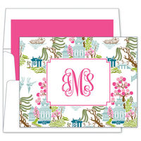 Spring Chinoiserie Folded Note Cards