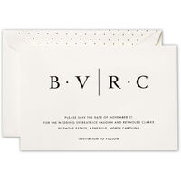Monogrammed Save the Date Cards