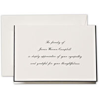 Folded Lightweight Sympathy Cards with Border - Raised Ink