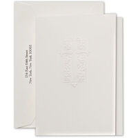 Hand Engraved Sympathy Folded Note Cards with Cross