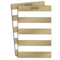 Gold Shimmer Stripe Notepads