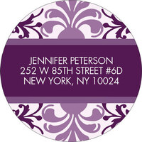 Purple Floral Address Labels