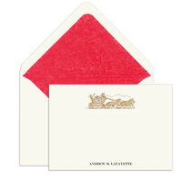 Elegant Note Cards with Engraved Coach