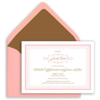 Pink Eyelet Border Save the Date Cards