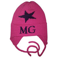 Personalized Star Knit Hat with Earflaps