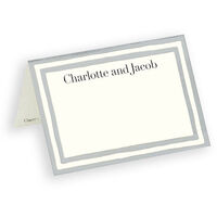 Silver Striped Border Personalized Placecards