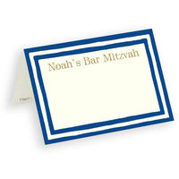 Blue Striped Border Personalized Placecards
