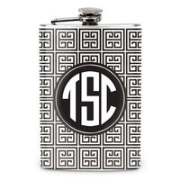 Black Greek Stainless Steel Flask