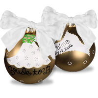 Bride to be Glass Christmas Ornament
