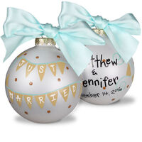 Just Married Banner Ornament