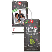 Chalkboard Style Photo Hanging Gift Tags