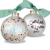 You're The Greatest Friend Glass Christmas Ornament