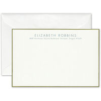 Pearl White Moss Bordered Correspondence Cards