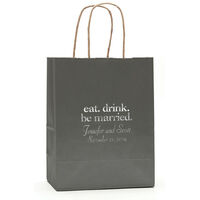 Eat Drink Be Married Large Twisted Handled Bags