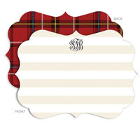 Personalized Red Plaid Stationery