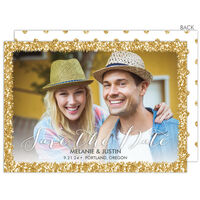 Golden Frame Save the Date Photo Cards