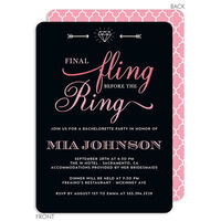 Pink Final Fling Invitations