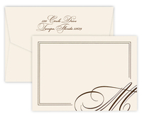 Triple Thick Verona Initial Flat Note Cards