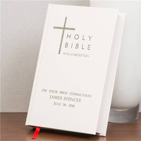 King James Bible with Personalized White Cover