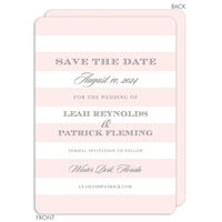 Blush Broad Stripes Save the Date Announcements