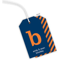 Navy and Orange Little Hanging Gift Tags