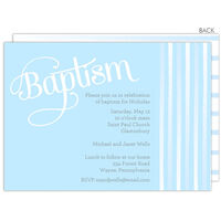 Stripes Baptism Invitations