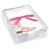 Cowgirl Boot Memo Sheets with Acrylic Holder
