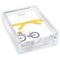 Bicycle Memo Sheets with Acrylic Holder